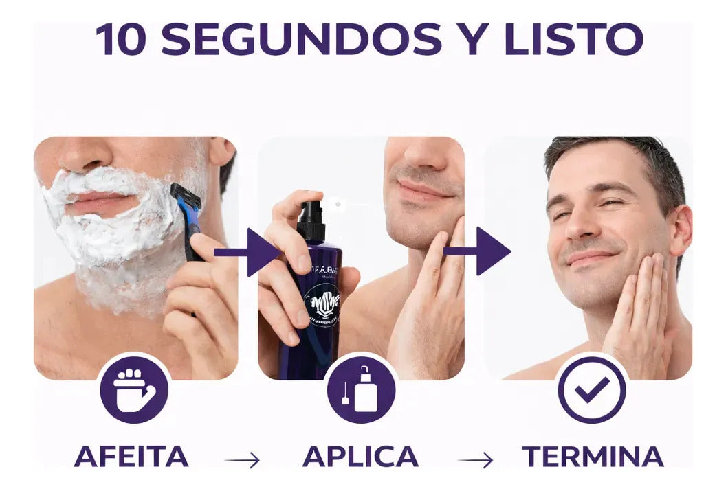 After Shave Rhino Purple Spray Hombre Calma Irritación Piel