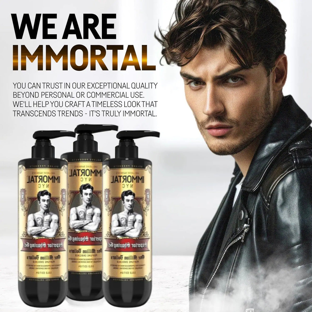 Gel de Afeitar Transparente Immortal Infuse Ultra - Afeitado de Precisión 1L