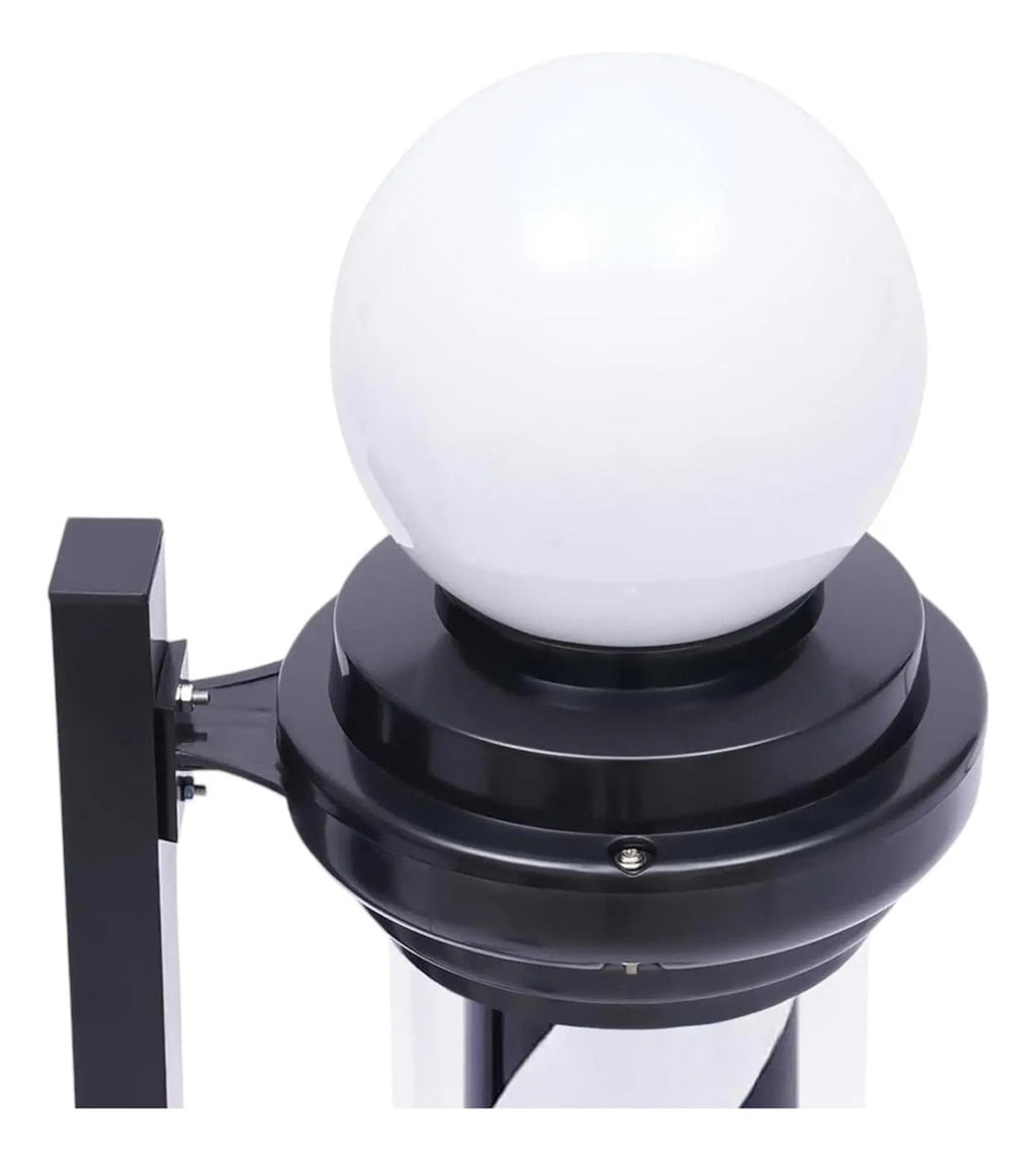 Poste de Barbería Profesional Giratorio 88cm - Luz LED Tricolor Clásica