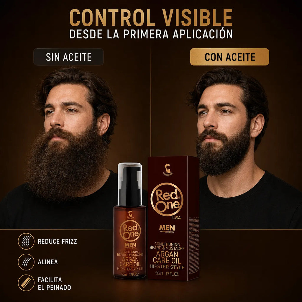 Aceite Para Barba Y Bigote Control Frizz Argán 50ml