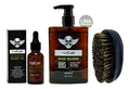 Kit de Cuidado para Barba Profesional - Aceite, Bálsamo y Cepillo de Madera