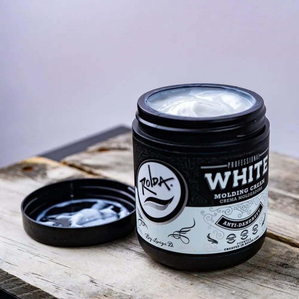 Crema Moldeadora Anticaspa Rolda White 1kg - Fijación Media y Brillo Natural