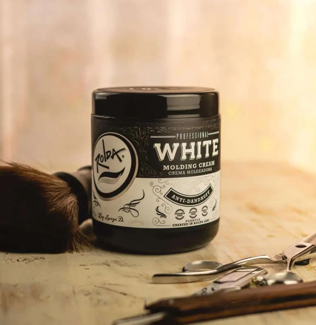 Crema Moldeadora Anticaspa Rolda White 1kg - Fijación Media y Brillo Natural