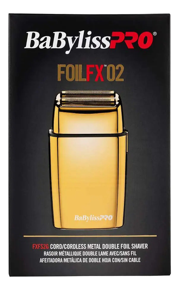 Afeitadora BabylissPRO FX02 Gold Shaver Inalámbrica Doble Foil