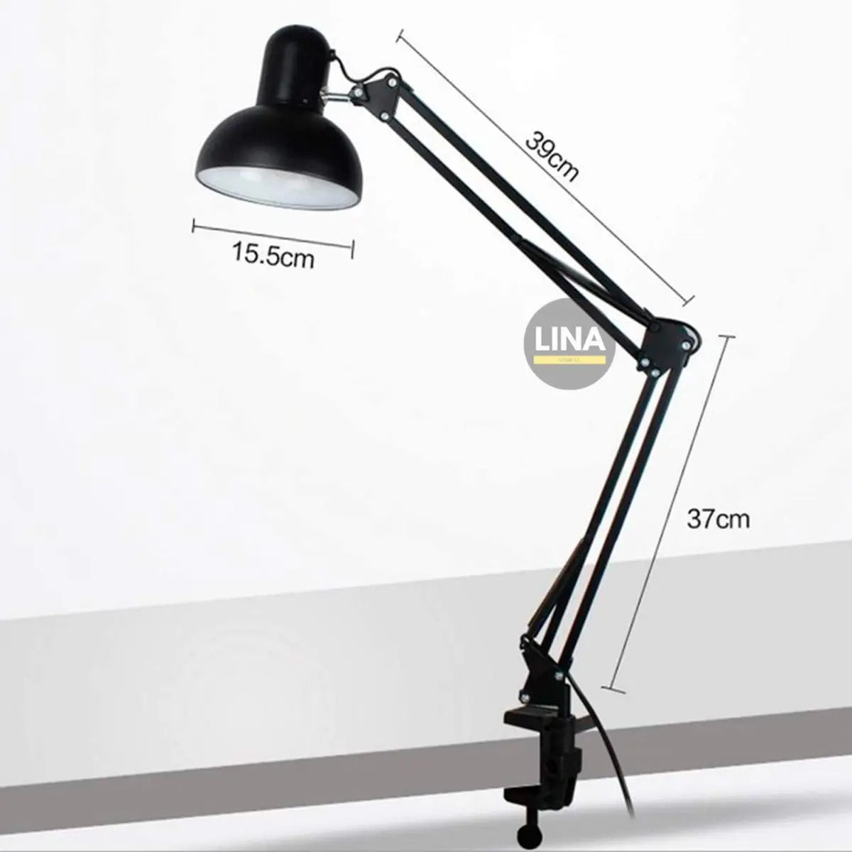 Lámpara de Escritorio Profesional con Brazo Flexible y Altura Extra de 84cm