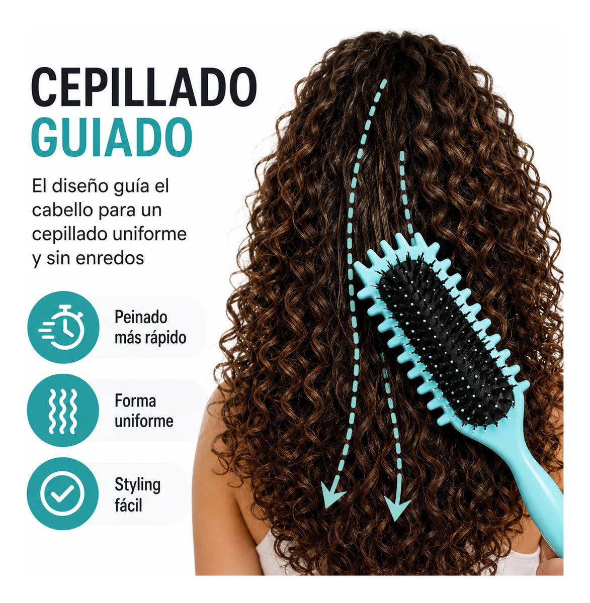 Cepillo Rizos Ondulados Define Acomoda Forma