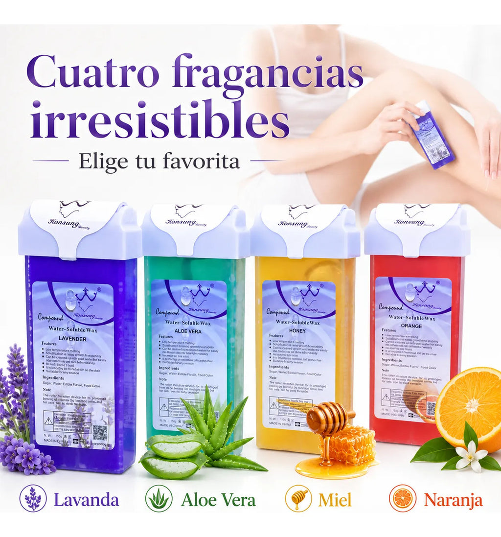Pack 3 Ceras De Depilacion Roll On Profecionales