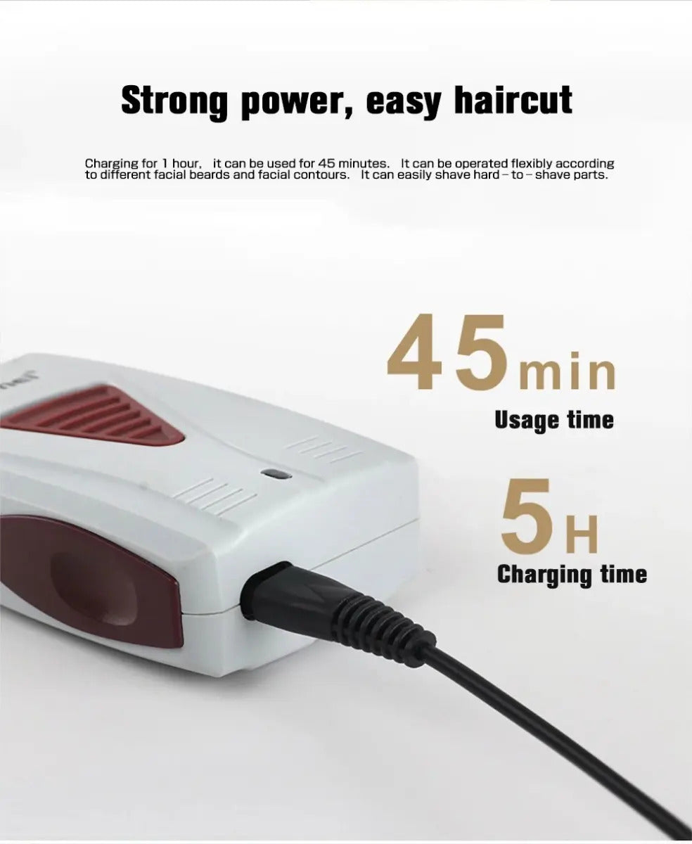 Afeitadora Profesional Kemei KM-3382 Gold: Shaver Inalámbrica con Cuchillas de Titanio