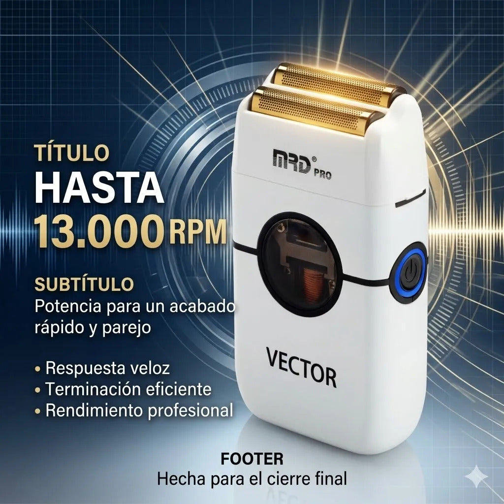 Cortadora De Pelo Mrd Shaver Profesional 13.000rpm White