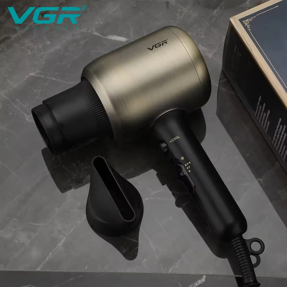 Secador de Pelo VGR V-453 Profesional 2200W Oro Potente Barbería