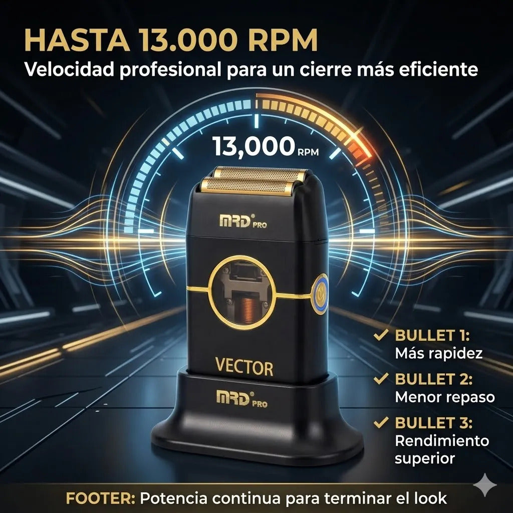 Maquina Cortar Pelo Mrd Shaver Rasuradora Vector 13.000rpm