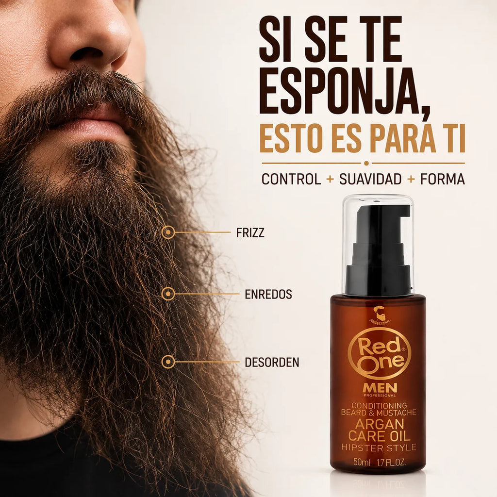 Aceite Para Barba Y Bigote Control Frizz Argán 50ml