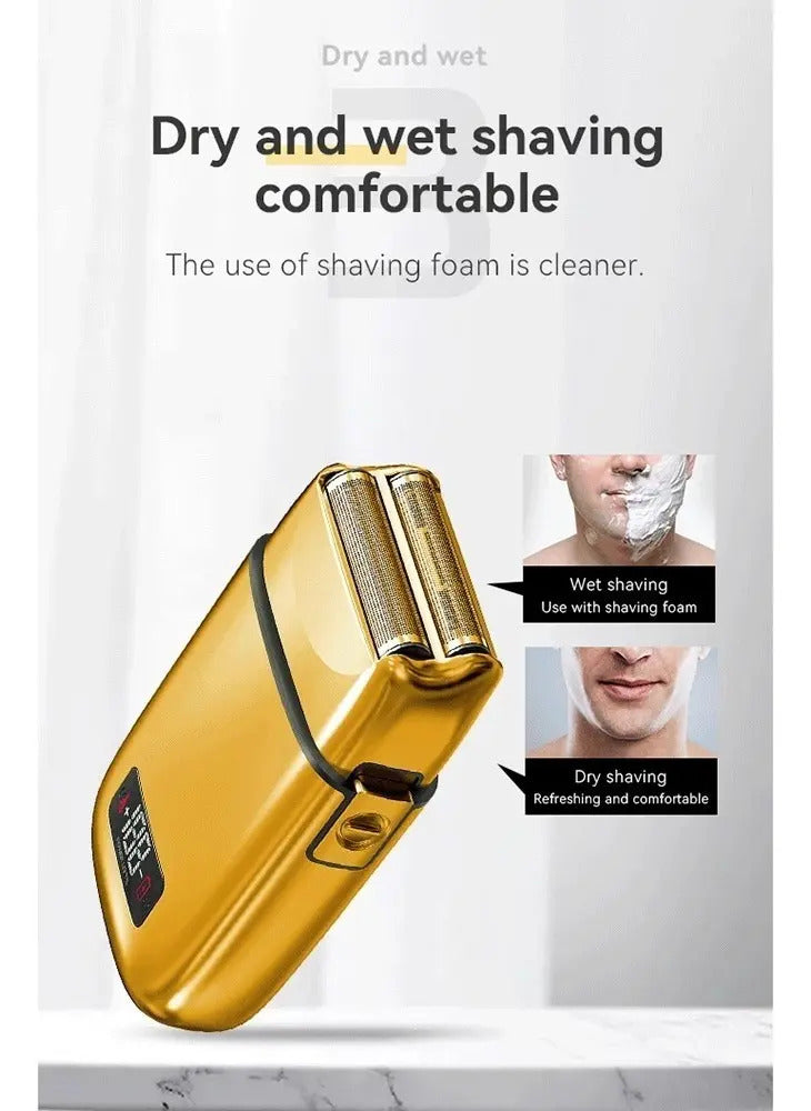 Afeitadora Eléctrica Profesional Kemei Gold - Shaver Inalámbrica de Alta Precisión