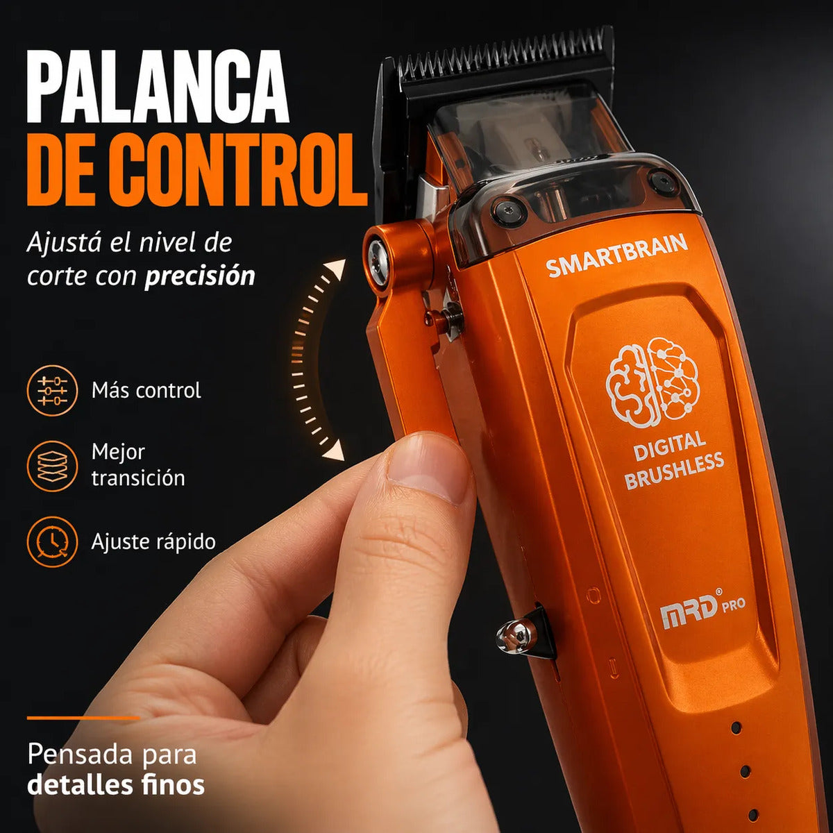 Maquina De Cortar Pelo Mrd Pro Orange Smart Brain Hc-90-4