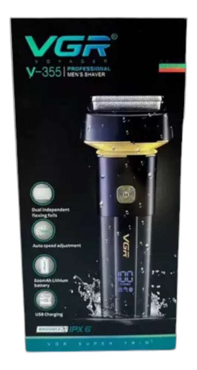 Pack VGR V-192 Trimmer + Shaver 355 Profesional Barbería Recargable