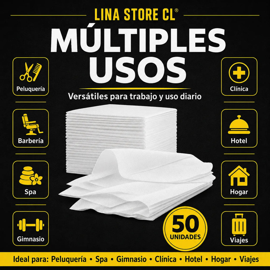 Toallas Desechables De Spa Peluqueria Gimnasio 70x30cm 50pcs