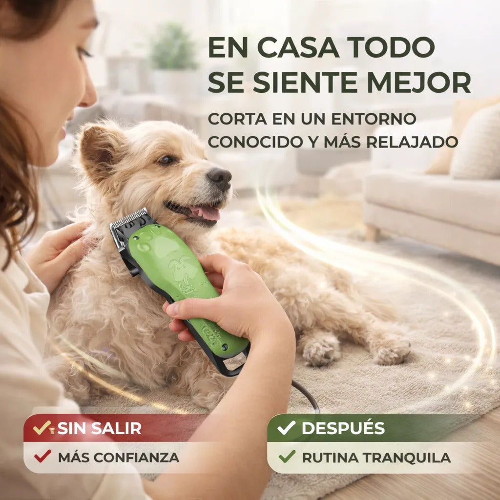 Maquina Cortadora Pelo Mascotas Perros Corte Kemei Verde Cw1