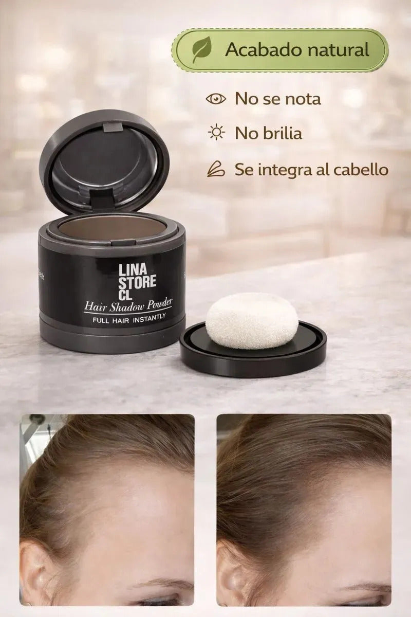 Polvo Capilar De Cabello Efecto Castaño + Fijadora Capilar