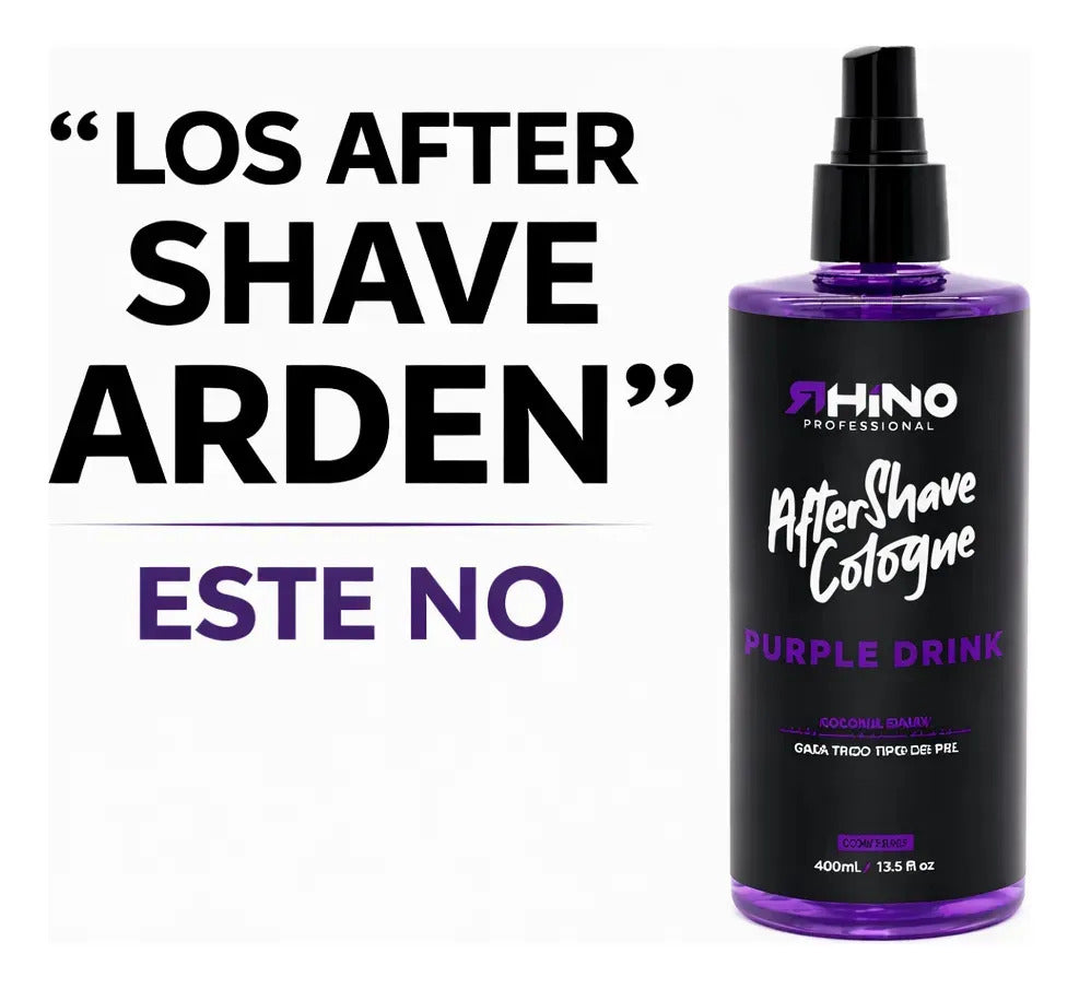 After Shave Rhino Purple Spray Hombre Calma Irritación Piel