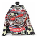 Capa Barbería Hombre Mayor Confort Diseño Moto Camuflaje
