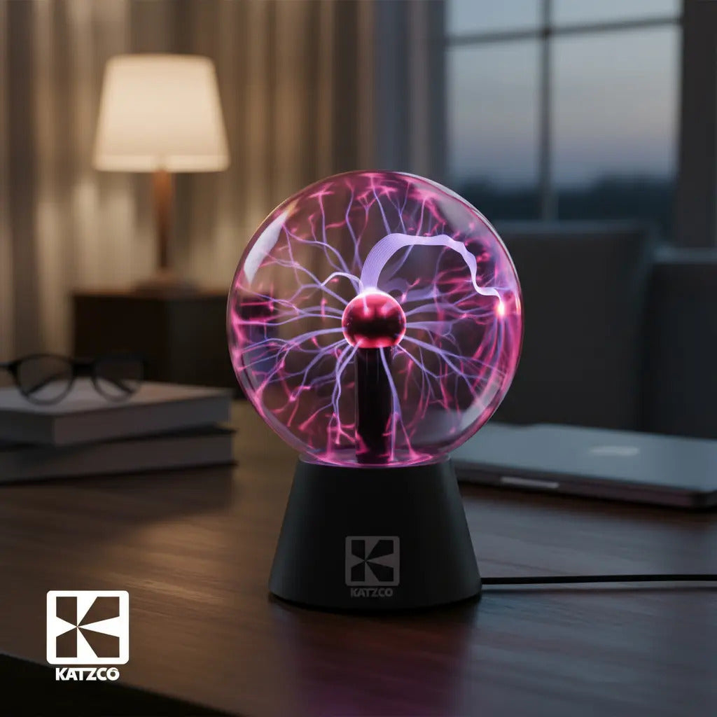 Lámpara de Plasma Grande - Esfera de Luz Decorativa para Barbería y Hogar