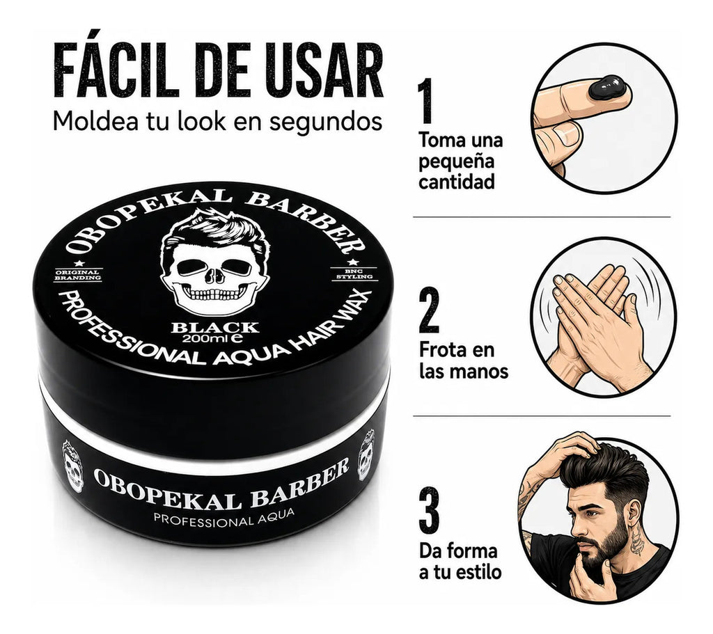 Cera Obopekal Para Barba Cabello Gel Pomada Capilar Barbería