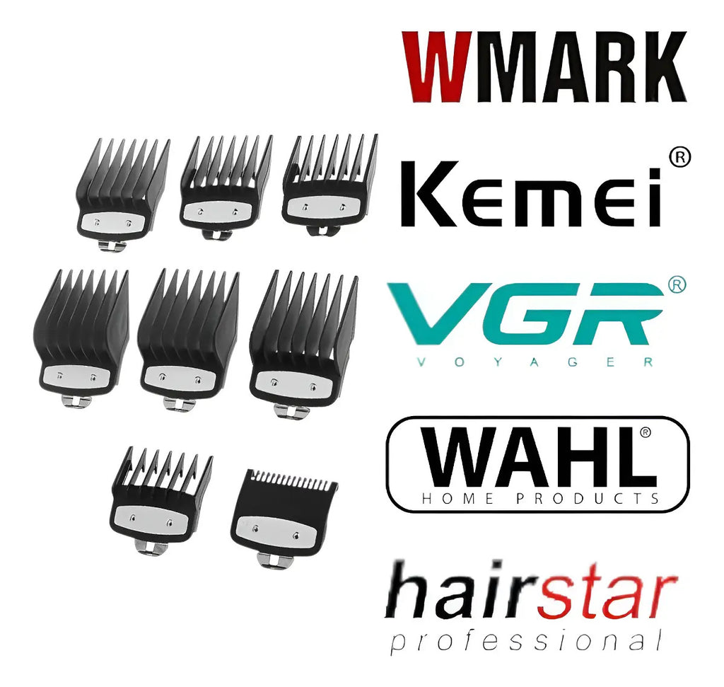 Set de Peines Guía Wahl del 1 al 6 + 2 Intermedios | Kit Profesional para Clipper