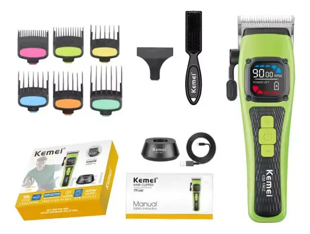 Máquina Corta Pelo Profesional Kemei Km-1862 Color Verde