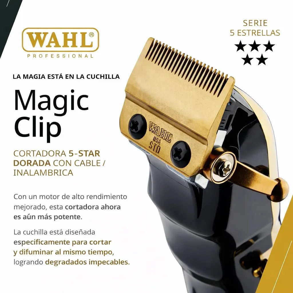 Maquina Cortar Pelo Wahl Magic Clip Inalámbrica Profesional