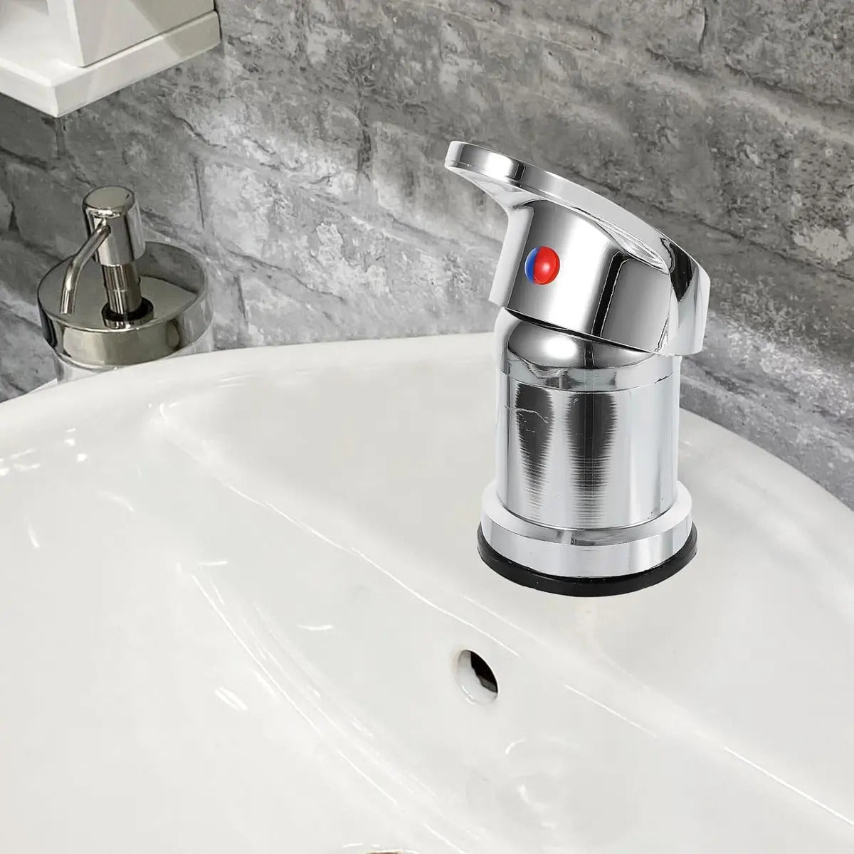 Llave Monocomando Lava Pelo Fijo Peluqueria Color Plateado Cromado