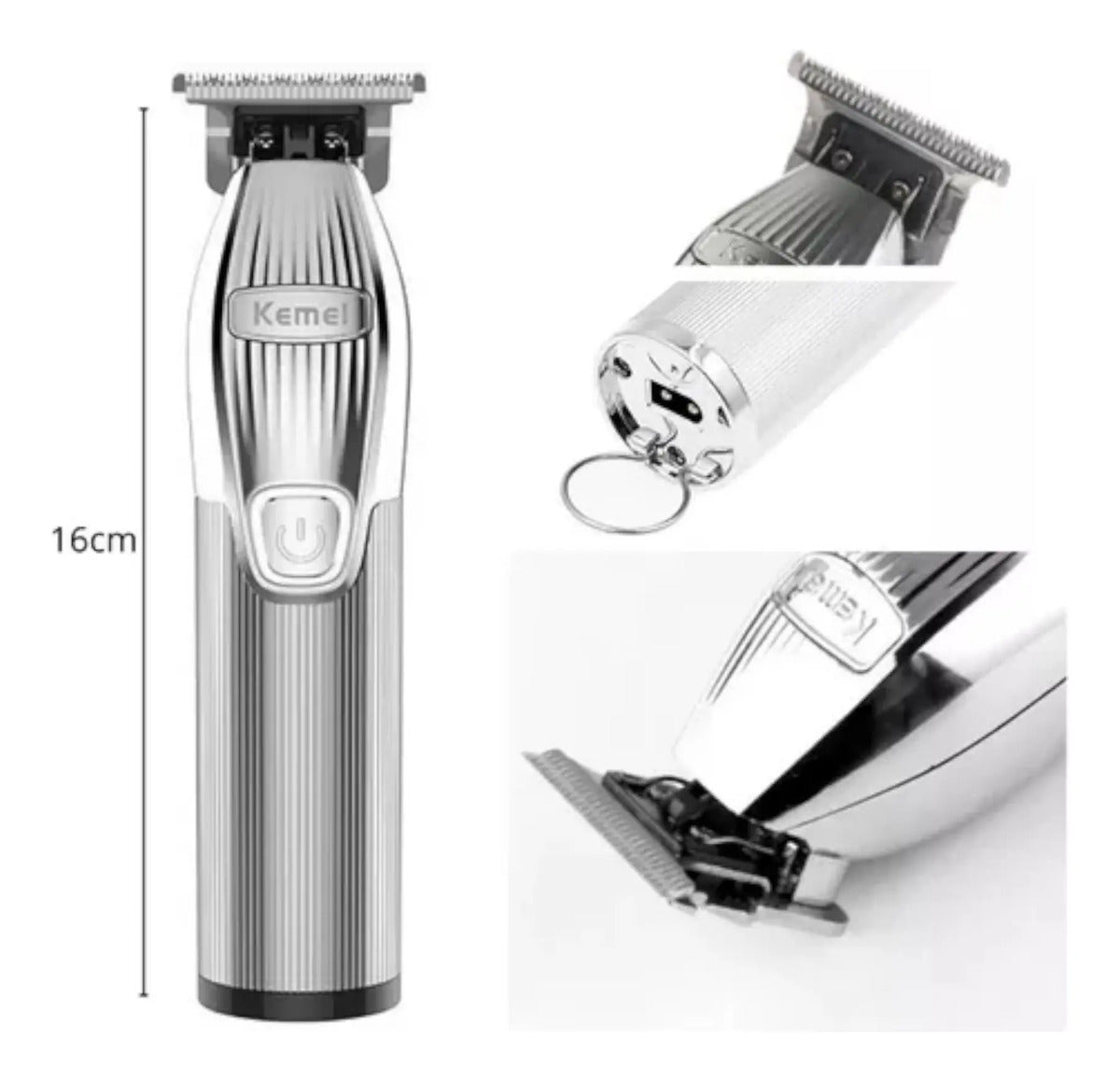 Kit Barbería Profesional Kemei: Clipper 1986 + Trimmer i32 + Shaver 2026 Gold