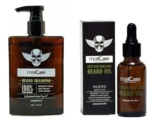 Kit de Cuidado para Barba Profesional - Aceite, Bálsamo y Cepillo de Madera