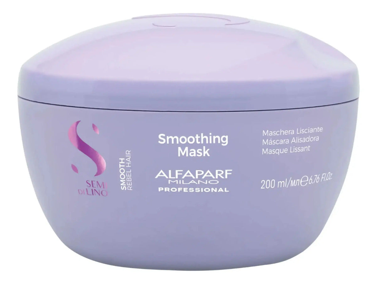 Pack Alfaparf Semi Di Lino Smooth Profesional - Shampoo, Acondicionador y Crema Disciplinante