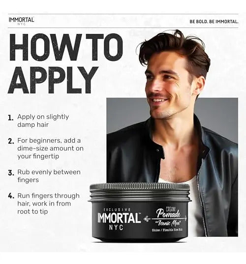 Cera Immortal NYC Iconic Men Cream Pomade - Fijación Media/Fuerte Mate 50ml