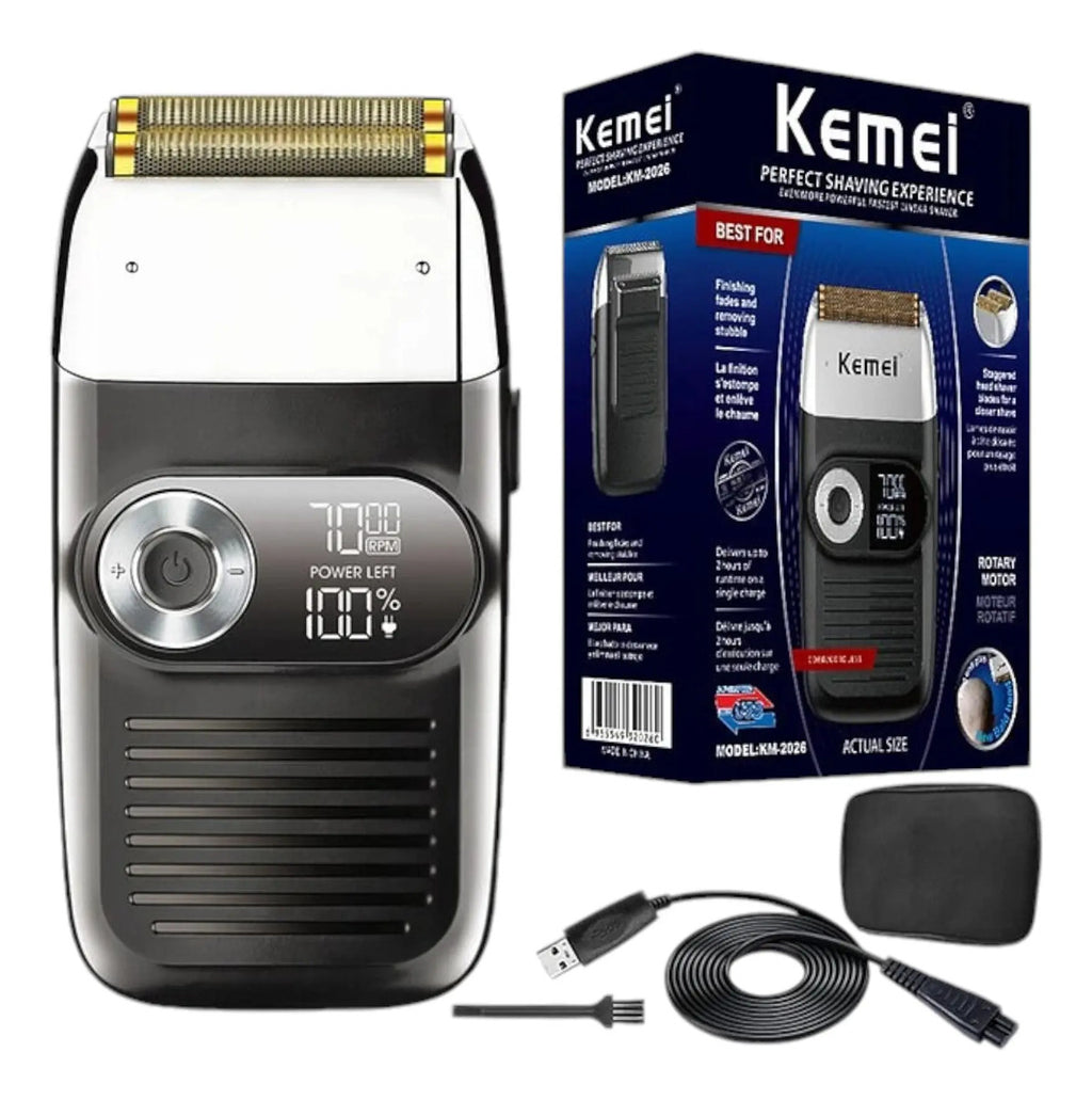 Combo Profesional Kemei 3 en 1: Clipper KM-1986 + Trimmer KM-1971 + Shaver KM-2026