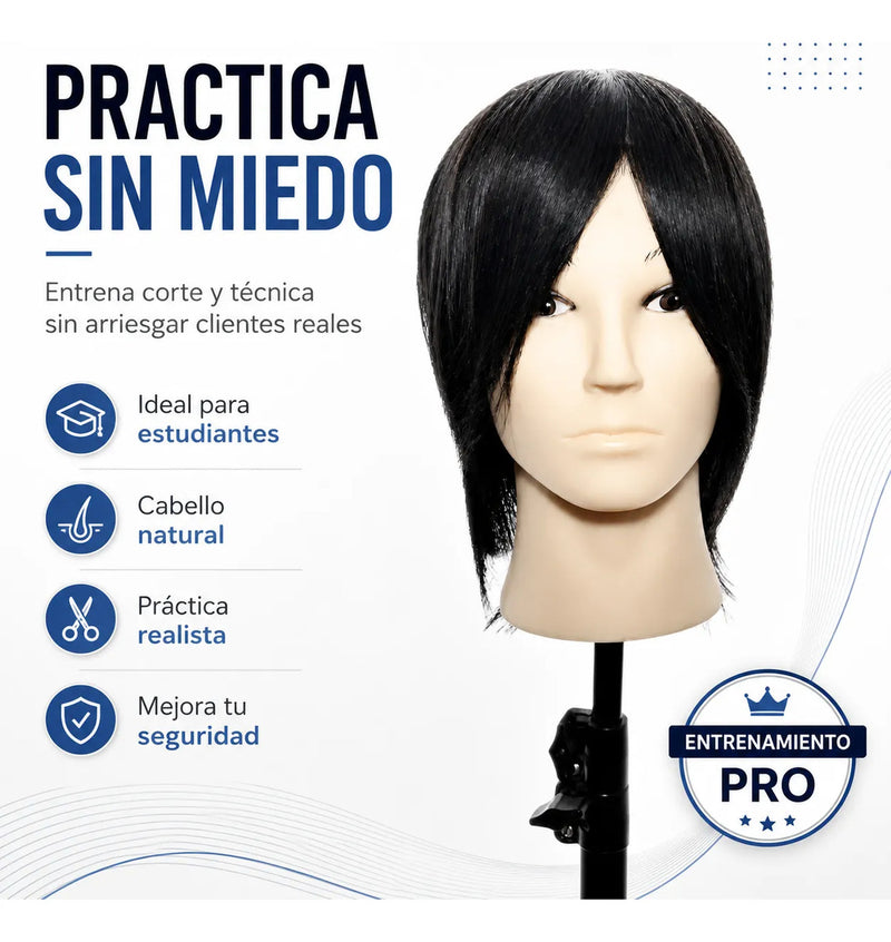 Cabeza De Estudio Peluquería Técnica Cabello Natural
