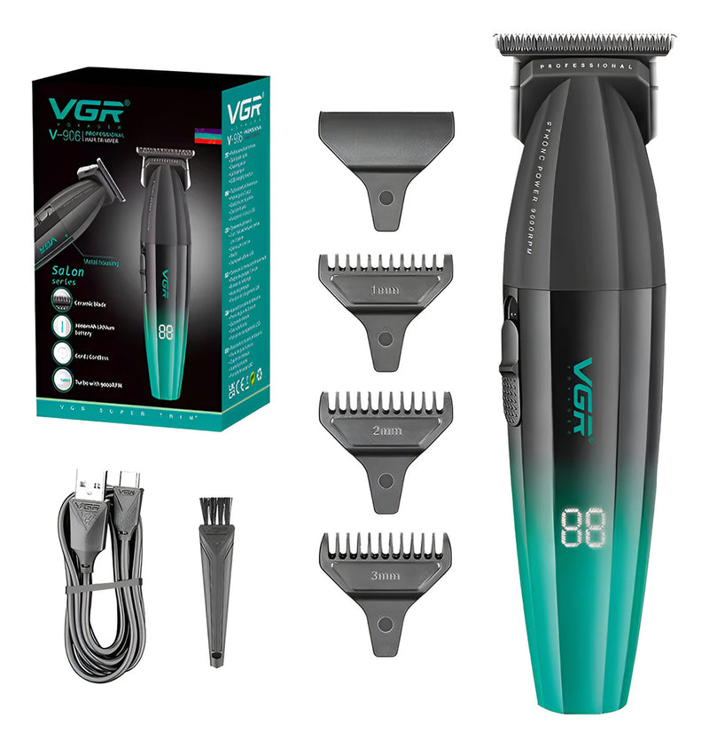 Máquina VGR V-906 Patillera Profesional Inalámbrica 9000 RPM Trimmer