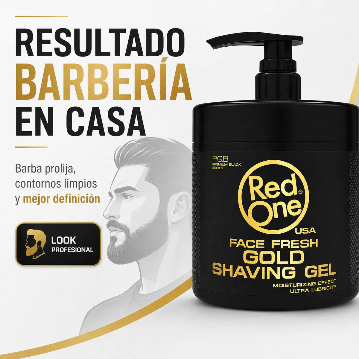 Gel Para Afeitar Transparente Red One Gold 1000 Ml