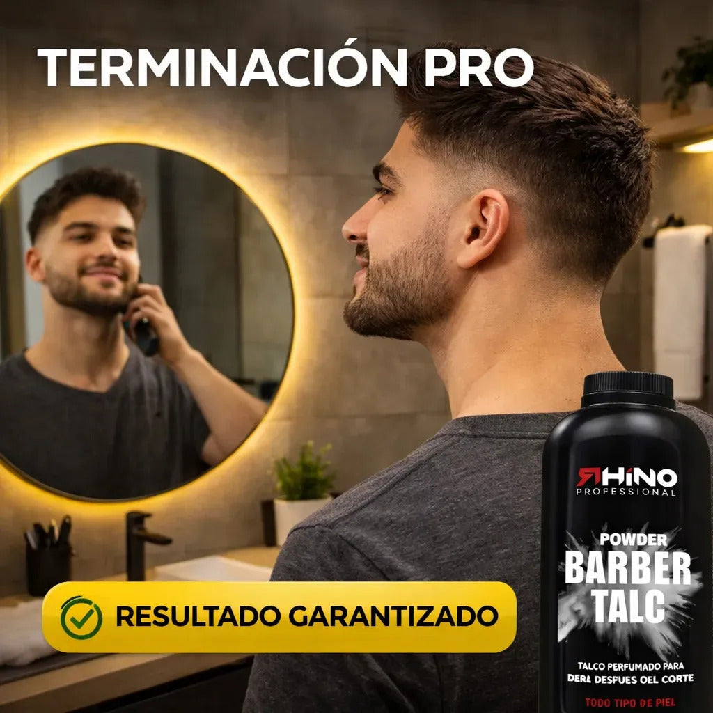 Talco Barbería Post Corte Perfumado Piel Limpia Sin Picazón