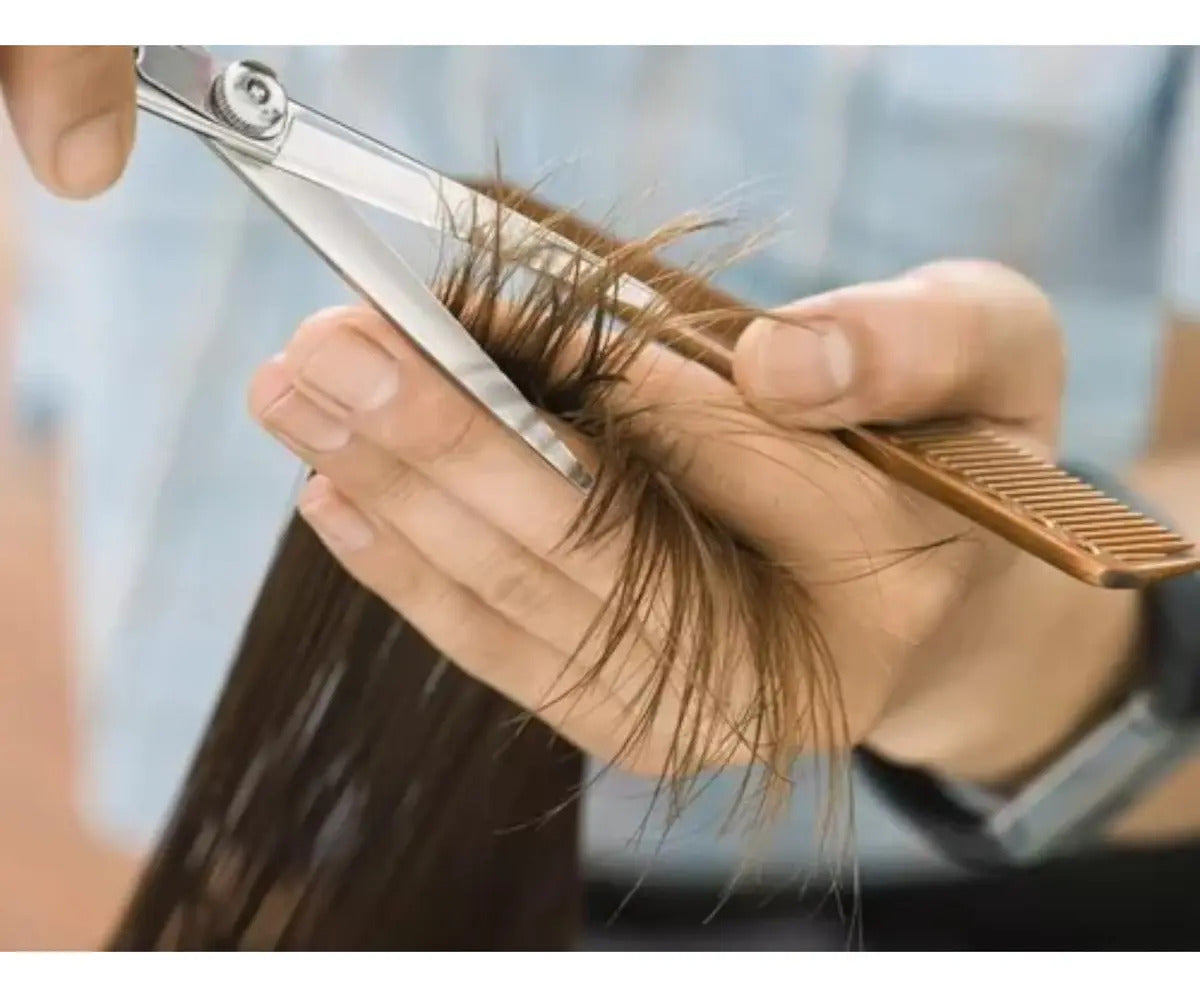 Set De Tijeras Filo Navaja + Esculpidora Barberia-peluqieria
