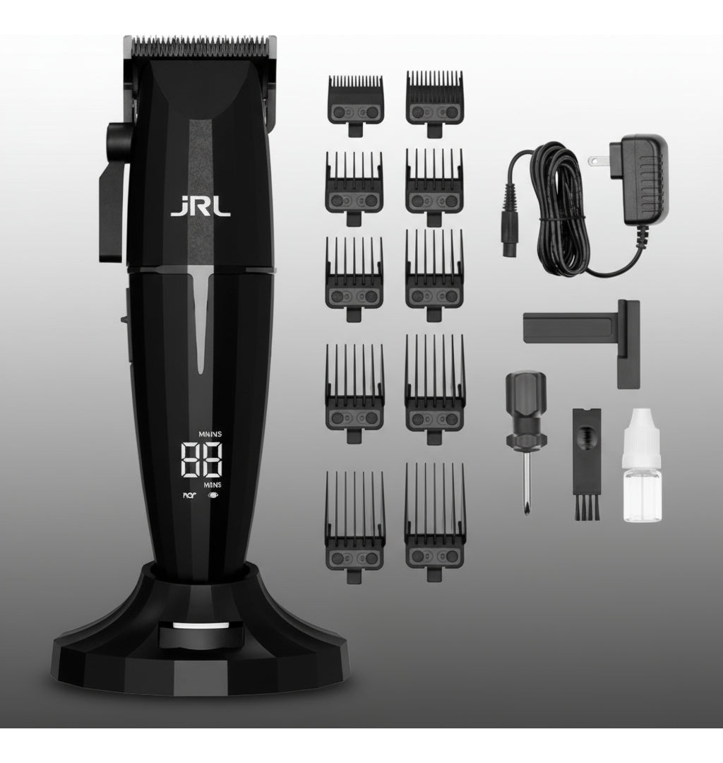 Máquina JRL Onyx Clipper Profesional Fade 7500 RPM con Base de Carga