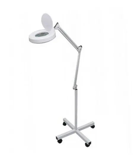 Lámpara de Pedestal con Lupa LED 5x Profesional - Altura 1.6m para Estética y Barbería