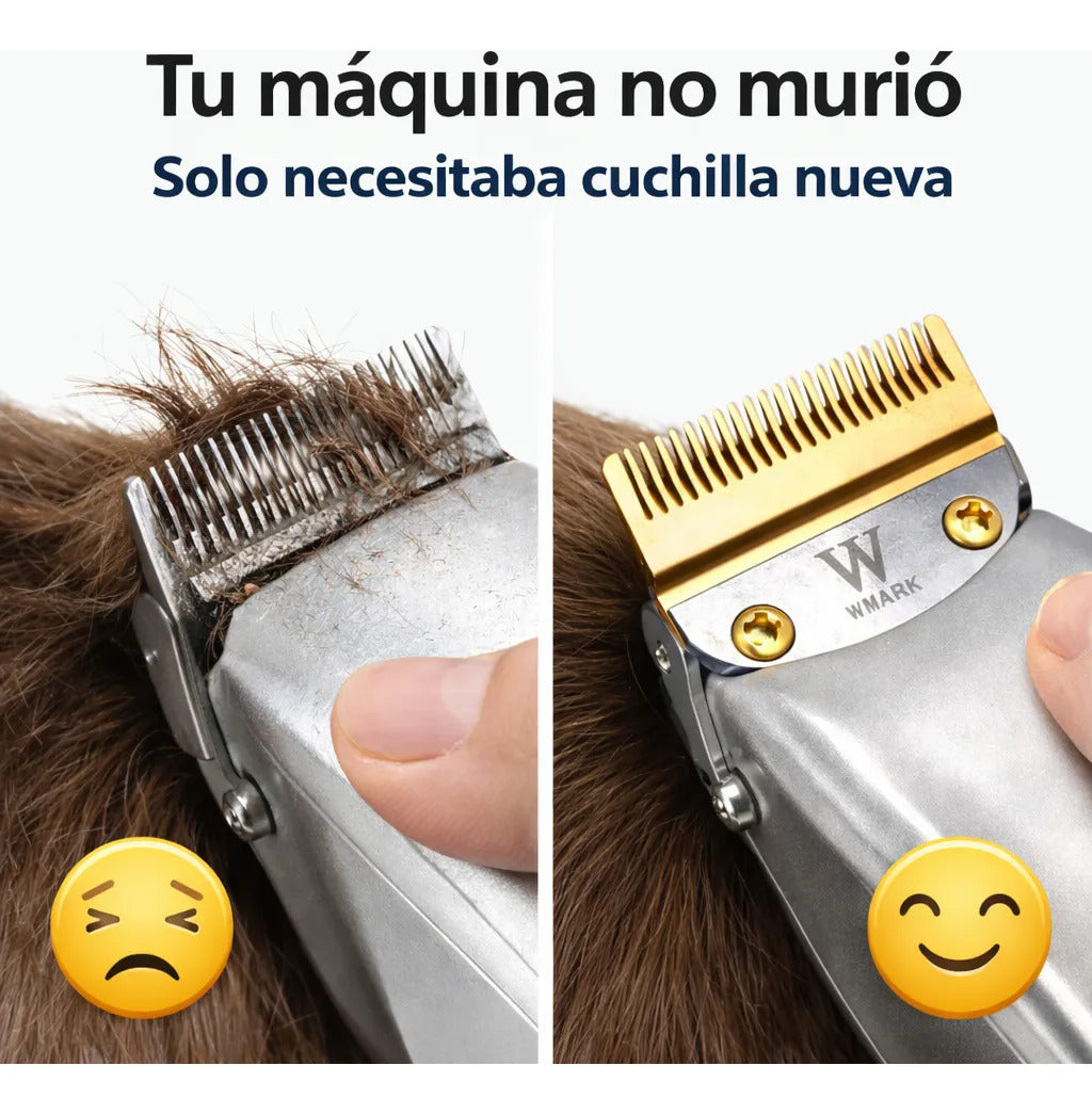 Cuchilla Repuesto Wmark Máquina Cortar Pelo Cambio 2 Tornillo
