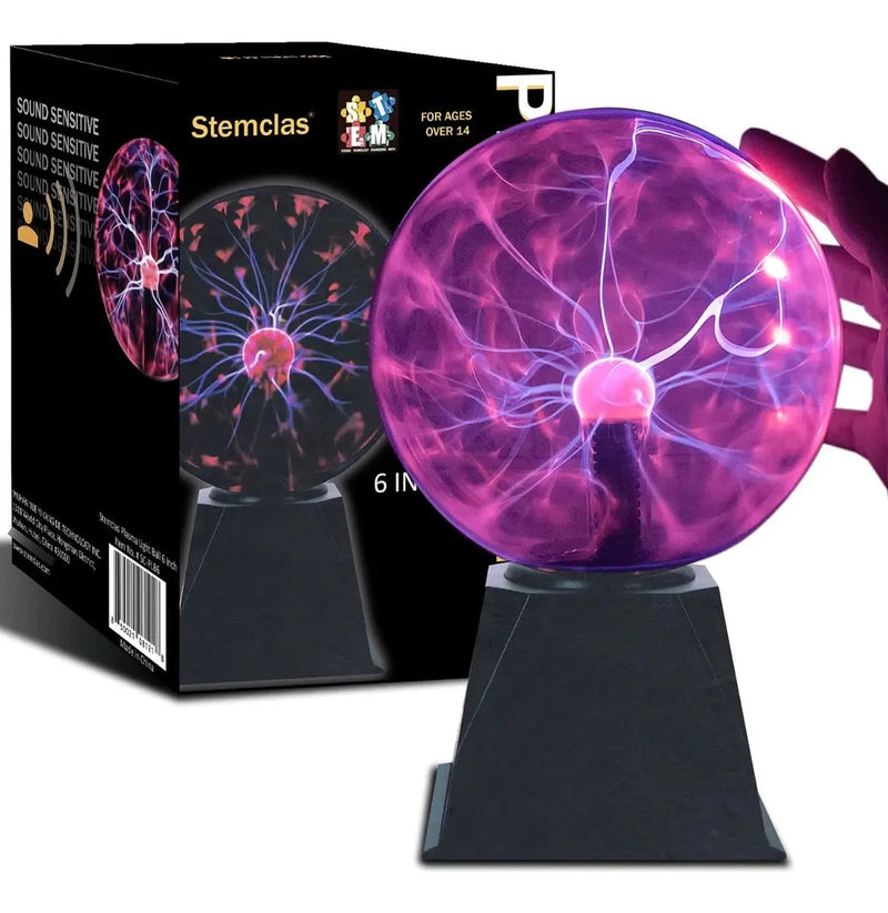 Lámpara Retro de Plasma Mediana - Esfera de Luz Interactiva Decorativa