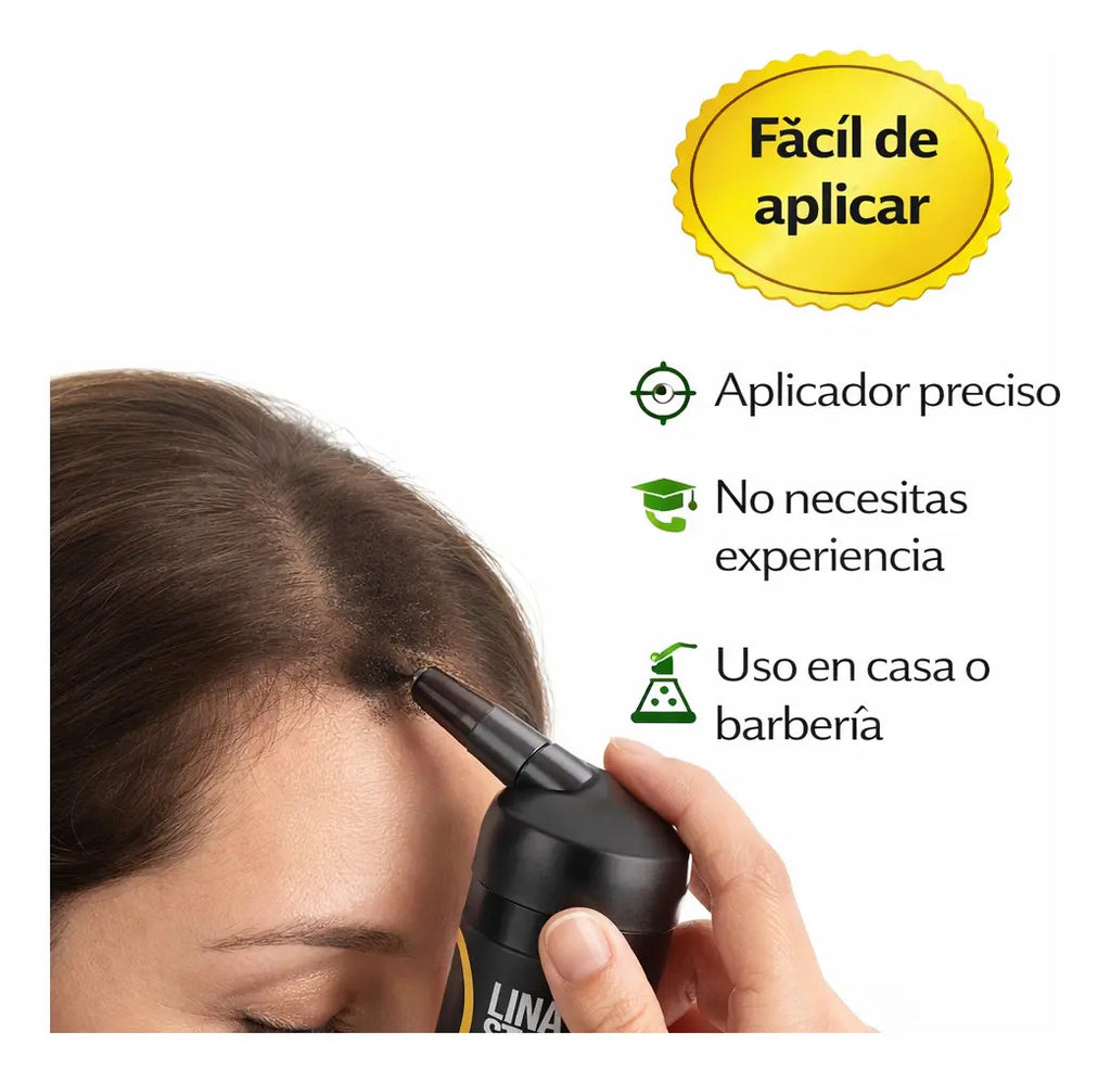 Pack Polvo Disimulado Calvicie Fibra Capilar + Bomba Spray