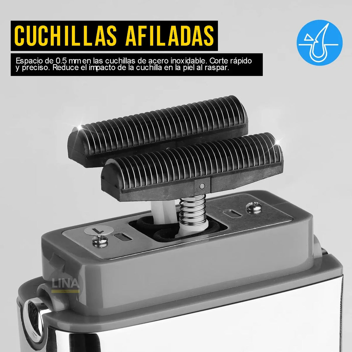 Afeitadora Profesional Kemei KM-TX5 Impermeable: Shaver de Titanio Hipolergénico