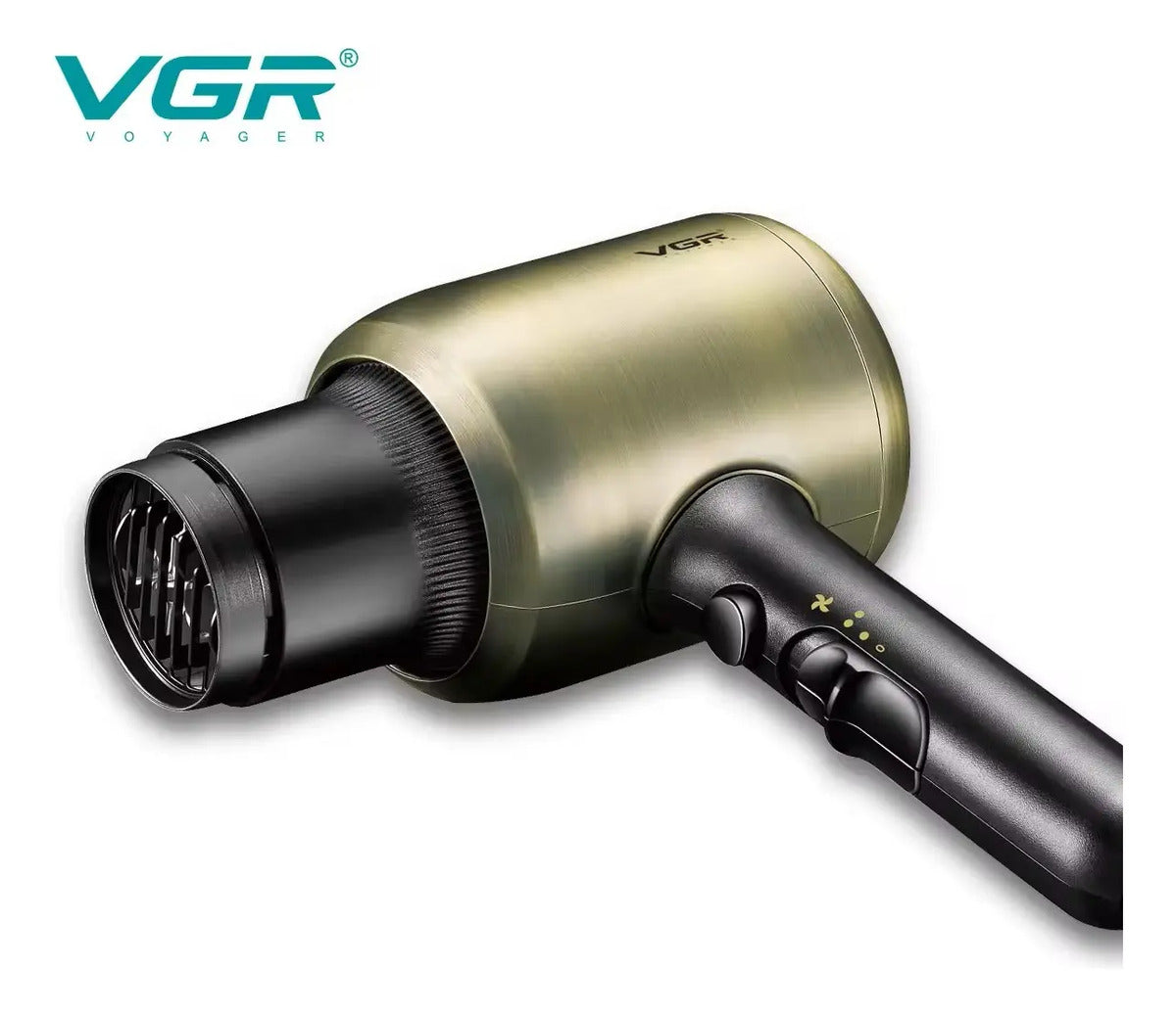 Secador de Pelo VGR V-453 Profesional 2200W Oro Potente Barbería