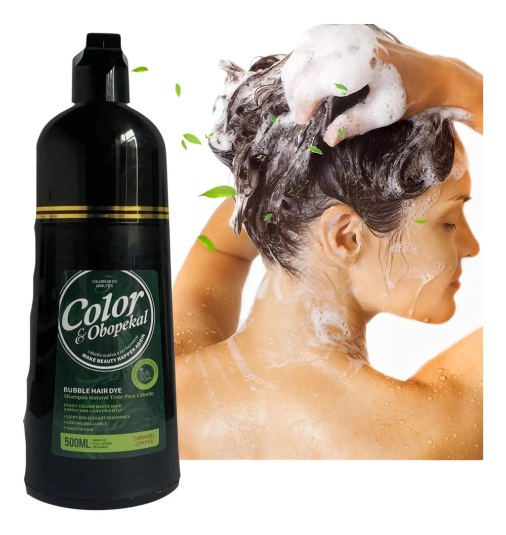 Shampoo Cubre Canas Obopekal 500ml - Tinte Natural Caramelo Profesional