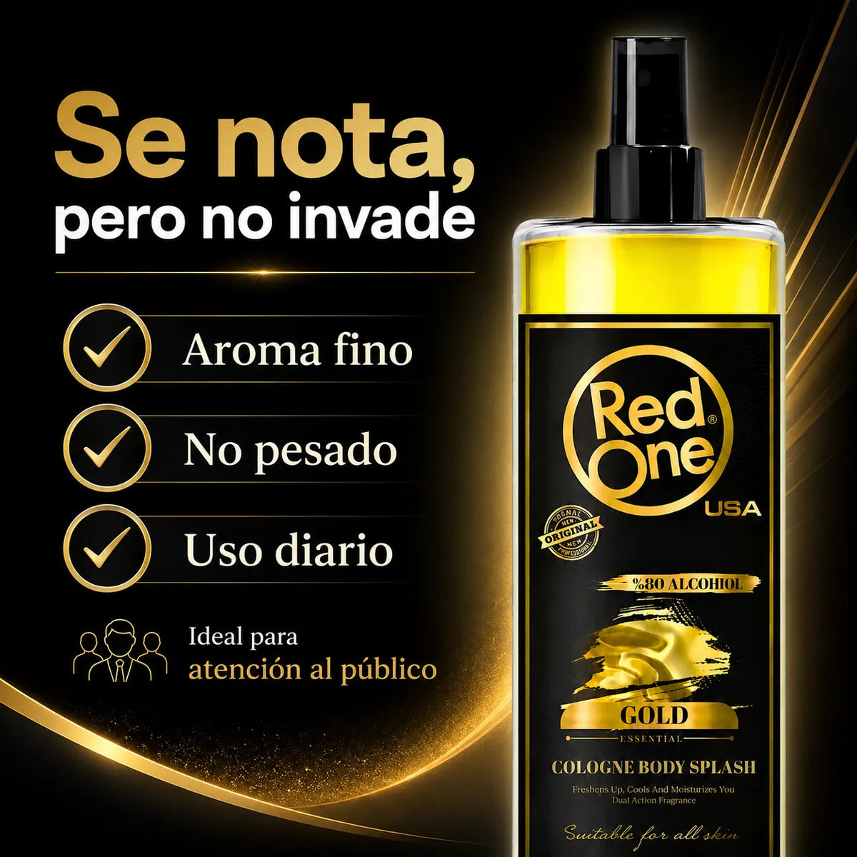 Red One Gold Body Splash 400ml Colonia Masculina Spray