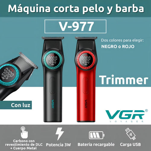 Cortadora De Pelo Profesional VGR 977 Alta Duración Batería 2500mah